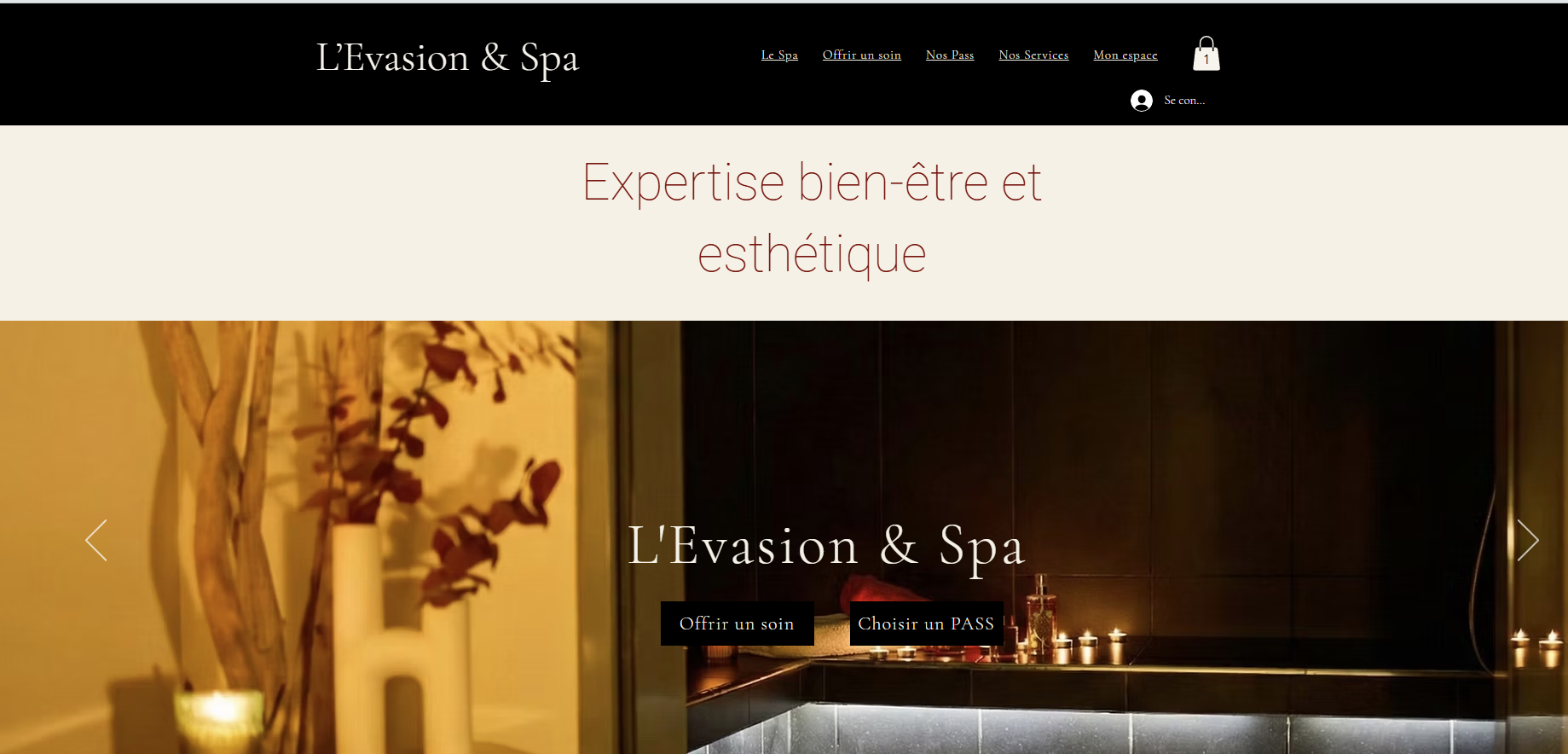 Capture du site d'Évasion & Spa